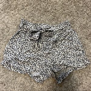 Leopard Paper Bag Shorts